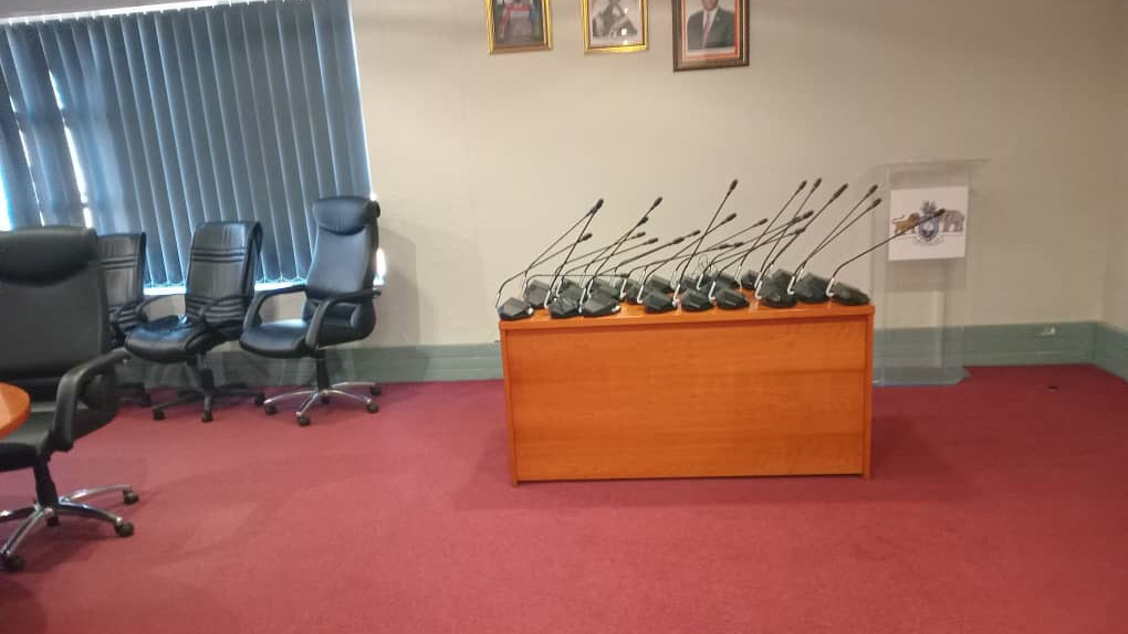 Some of the gadgets that were removed in one of the offices in Cabinet. (Courtesy pic)